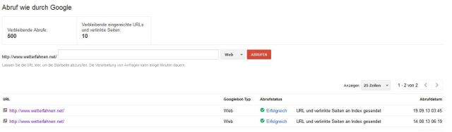 WMT-Abruf-Google